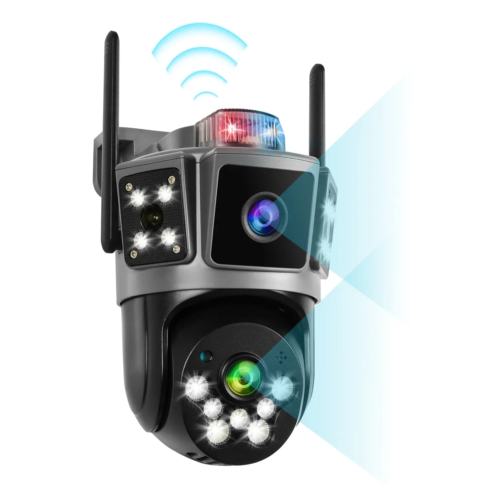 COOHILIGH 2K Wireless Dual Lens Security Camera with Color Night Vision, Two Way Audio, 360° Pan Tilt, Motion Tracking for Indoor Outdoor Home Yard Garage Tiktokshopspringglowup