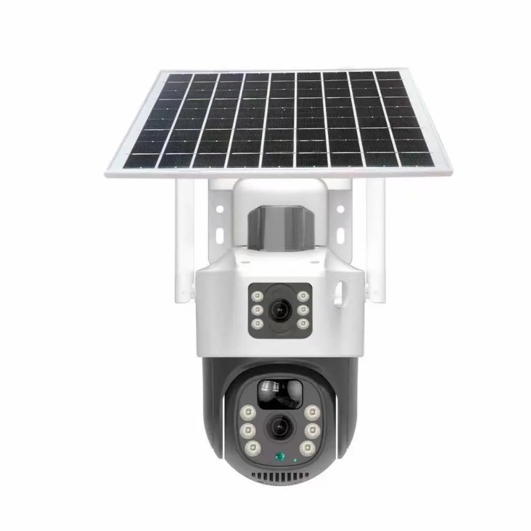 Triple-Lens Solar 360° Dome Camera, 360 Camoflauge Security Cameras Wireless Outdoor Solar Powered, Cameras for Home Security, 360 Pan & Tilt Surveillance Camera for Valentine’S Day Gift