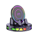 360° Rotating Magnetic Wireless Charging Car Phone Mount with RGB Ambient Light – Ultra-Stable Vacuum Suction & Auto-Lock Holder for Dashboard & Windshield, Fits Iphone & Android