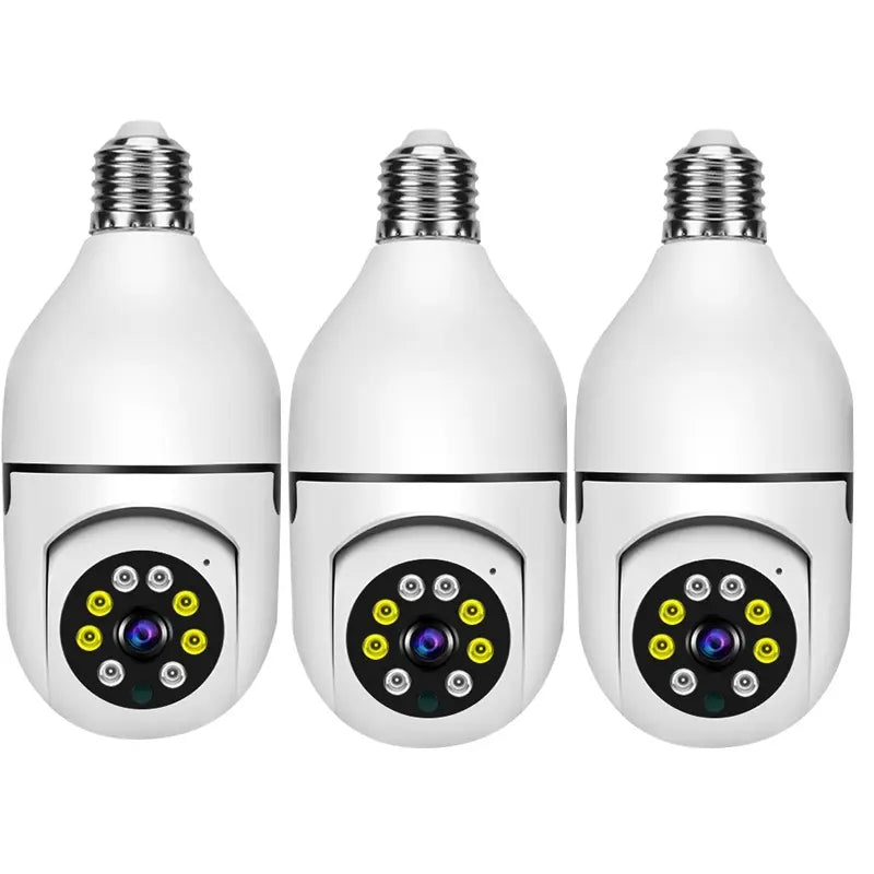 Light Bulb Camera,Bulb Security Camera 5/2.4Ghz- Indoor/Outdoor Full Color Day/Night Camera, Motion Detection, Sound & Light Alarm, Two-Way Audio, Home/Yard/Store,Wifi, Two-Way Audio, Easy Install Wireless Card Device Micro