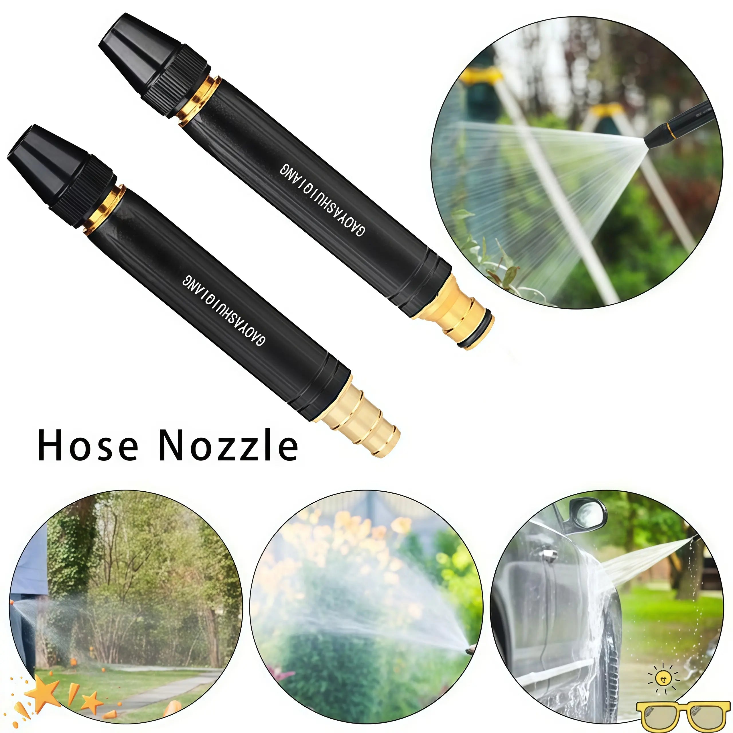 Home High-Pressure Car Wash Water Gun with Booster Nozzle and Hose, a Must-Have for Watering Plants and Vegetables, and Car Washing #Summervibes