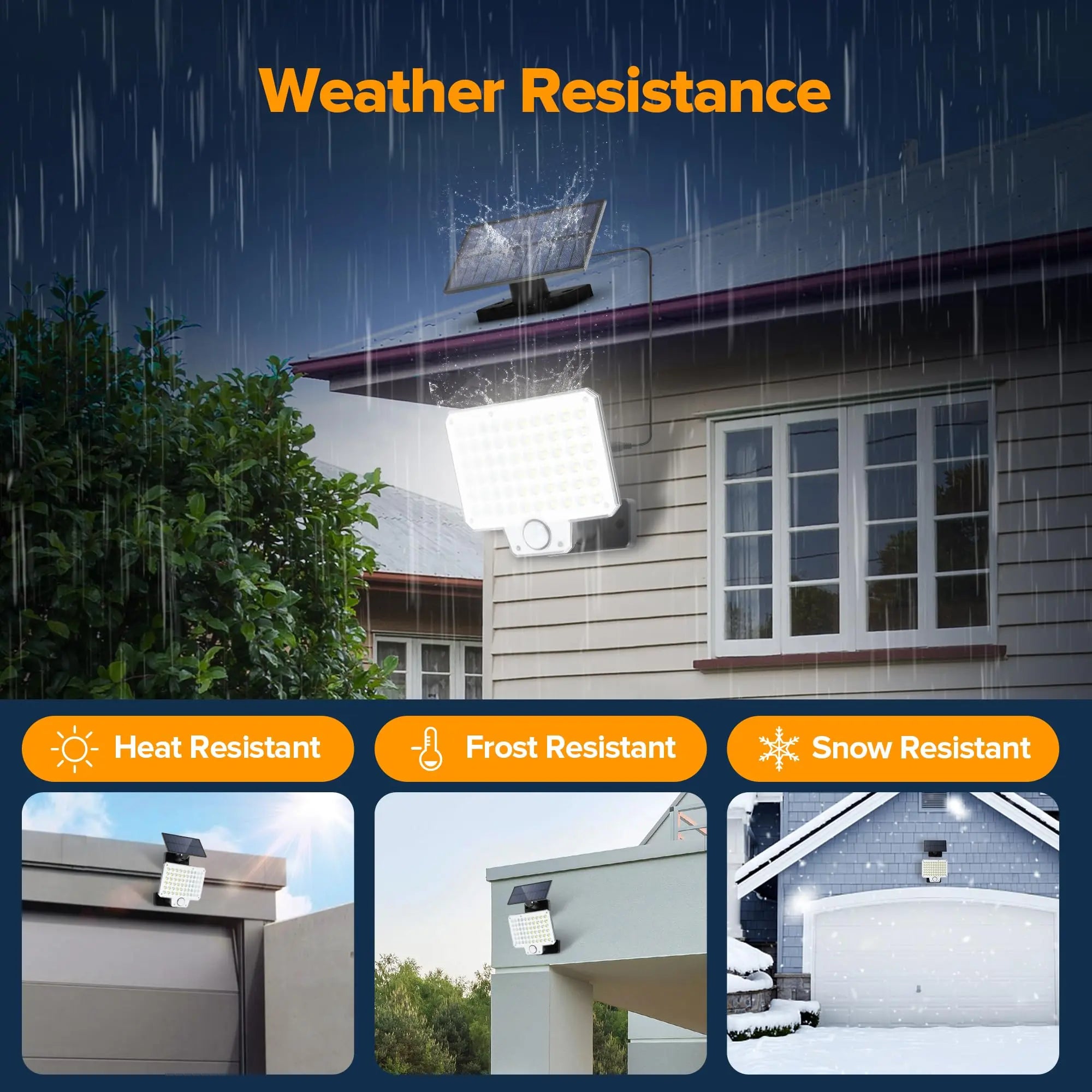 LUTEC Solar Lights Outdoor, 240 LED 3000LM Solar Powered Motion Sensor Flood Lights with Remote, Solar Flood Light with 3 Modes, Security Lights with 16.4Ft Cable IP65 Waterproof for Yard