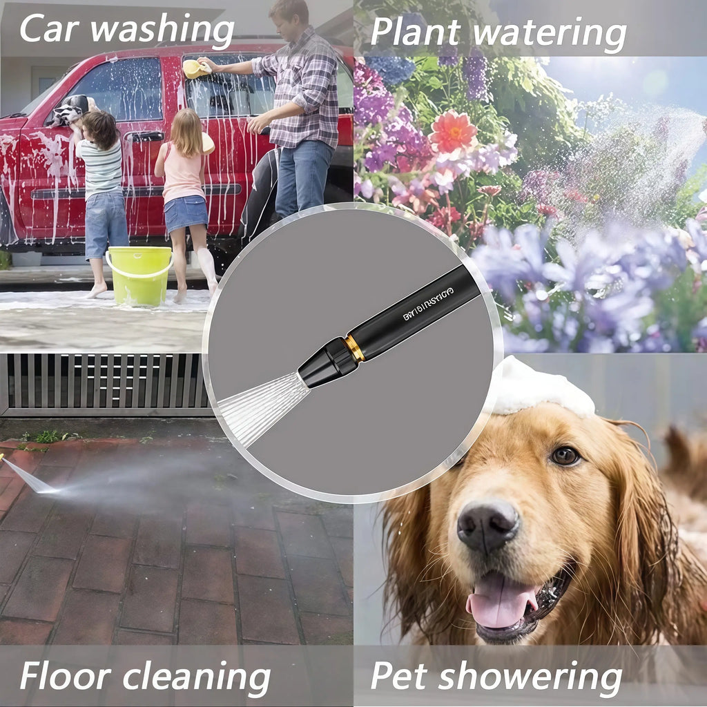 Home High-Pressure Car Wash Water Gun with Booster Nozzle and Hose, a Must-Have for Watering Plants and Vegetables, and Car Washing #Summervibes