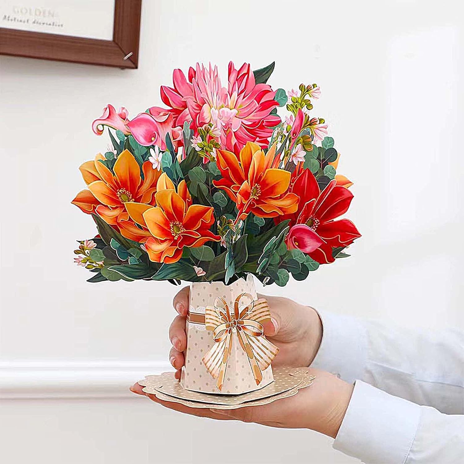 3D Pop-Up Mother's Day Card – Handmade Preserved Flower Gift