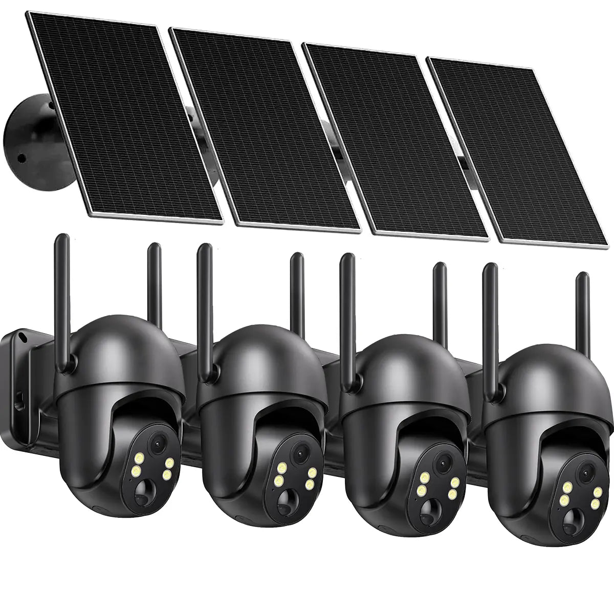 32MP 4G LTE Cellular Security Camera, Security Cameras Wireless Outdoor, Solar Powered Home Camera with 360° View, Pan & Tilt, 2.7K Color Night Vision, 2-Way Talk, Built-In SIM Card, IP65 - Black