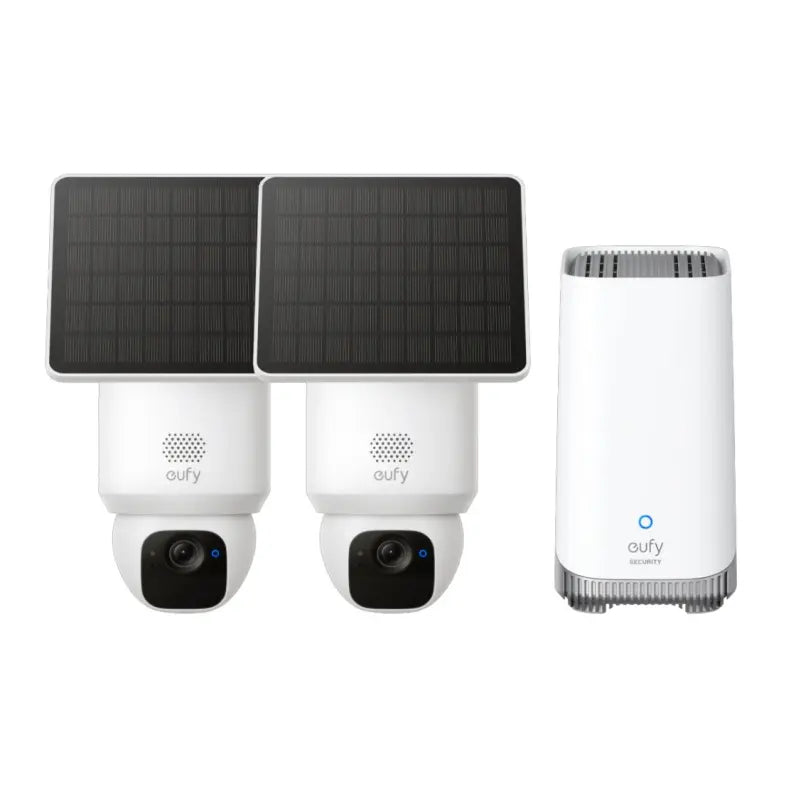 Eufy Security Eufy Solocam E30, Solar Powered, 360° Pan, AI Tracking, 2K Clarity, Security Cameras Wireless Outdoor, Camera, Outdoor Camera, Homebase S380 Compatible, No Monthly Fee
