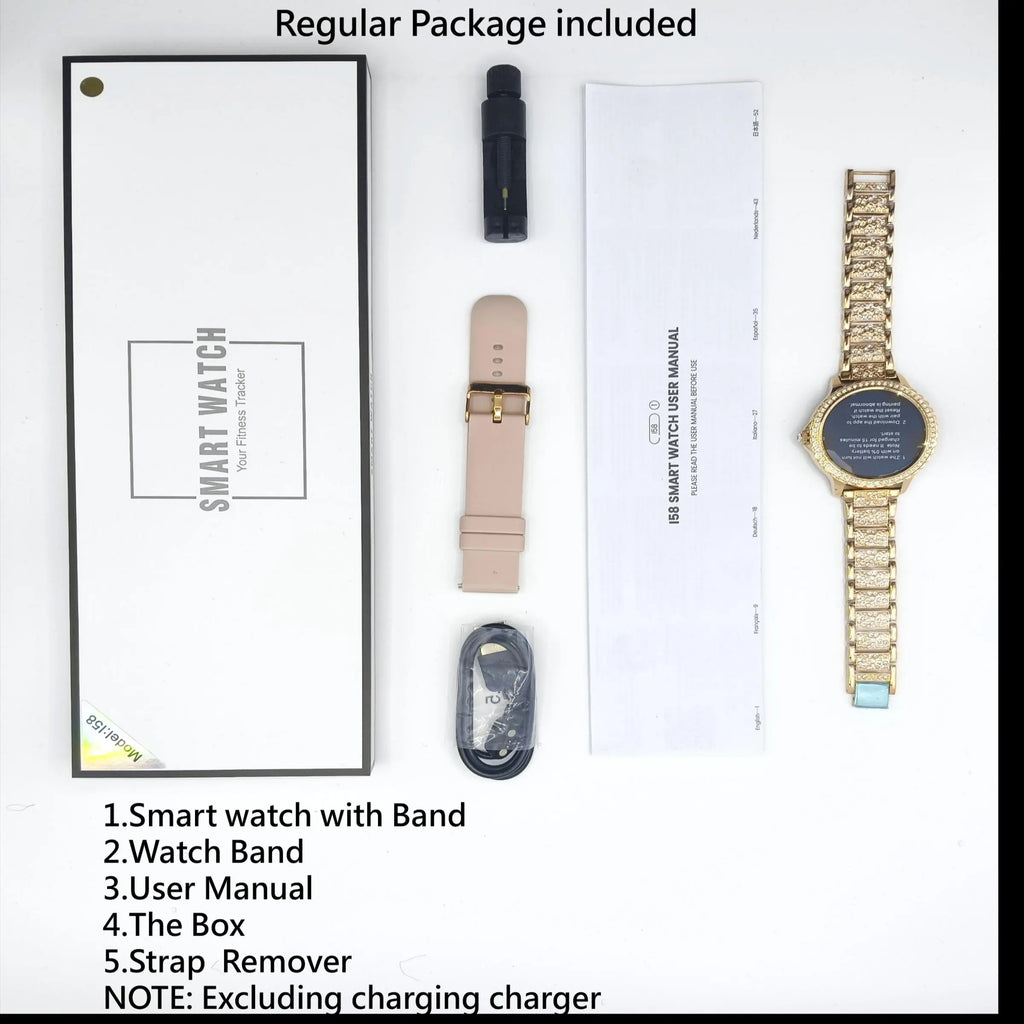 Fashion Smart Watch for Women, 1.32-Inch HD Large Screen Digital Watch with 2 Straps, Waterproof Fitness Tracker, Compatible with Android and Ios Systems, Wearable Wristwatch