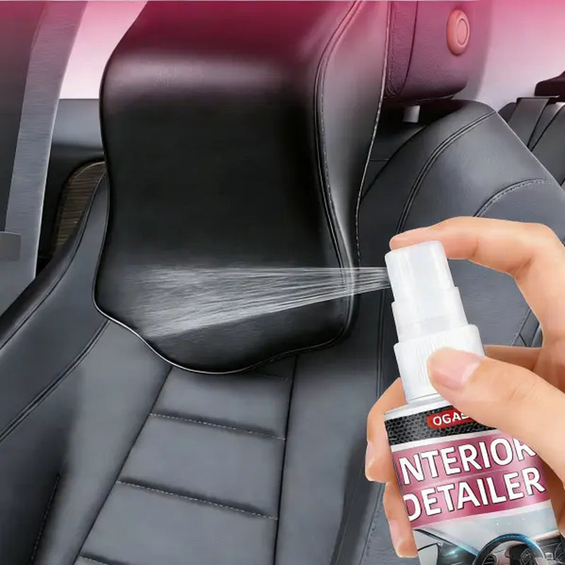 1/2/3 PACK UV Protection Interior Detailer – All-In-One Cleaner for Leather, Plastic, Rubber & Vinyl | Waterless Spray Wax & Trim Restorer, Anti-Oxidation, Glossy Finish for Car Interiors & Exteriors, 100Ml Kit