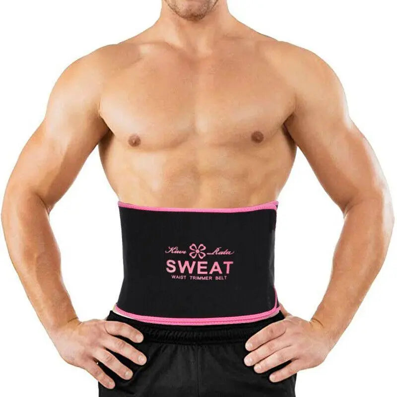CATTIBOR Sauna Belt Men and Women,Sweat Wap Waist Trainer Belt Shapewear,Waist Trimmer Cincher Belt for Sports Runnging Workout Training Gym,Sauna Belt Womenwear and Menwear Sport Underwear,5 Color Choose