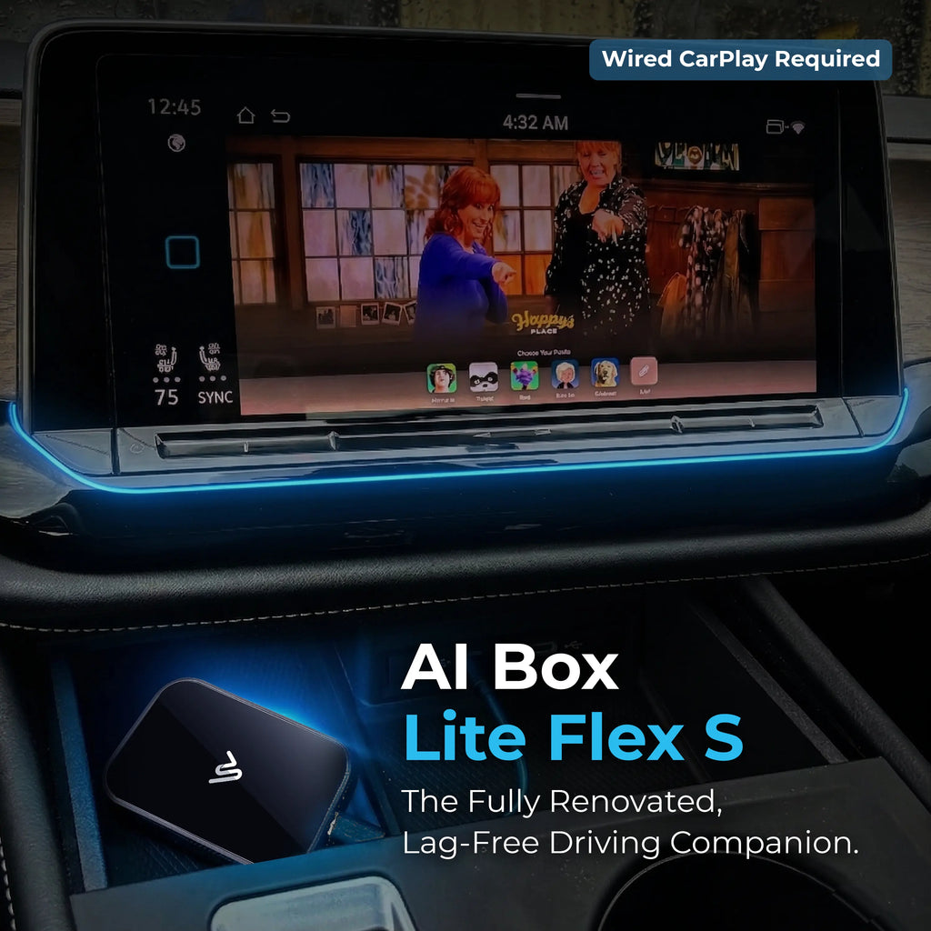 Autosky Lite Flex S - Convert Wired to Wireless & Watch Movies in Your Car | Works with Iphone & Android