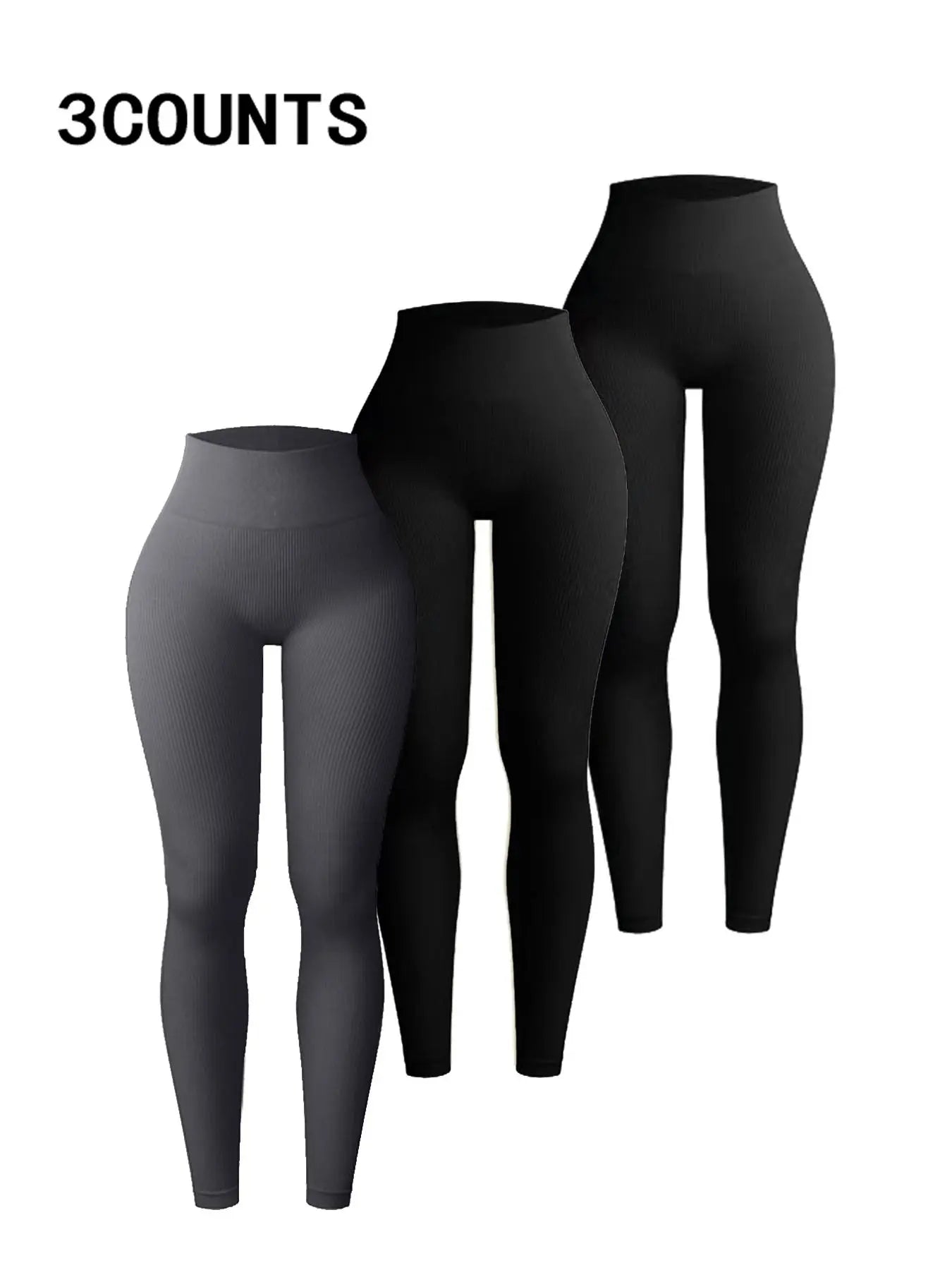Women'S 1/2/3/4/5 Pcs Solid Color High Waist Sports Leggings, Casual Athleisure Style Comfy Breathable Skinny Pants for Yoga Gym Workout Running, Women'S Sport & Outdoor Clothing for Summer Spring Fall, High Waist Athletic Trousers, Four Season Leggings