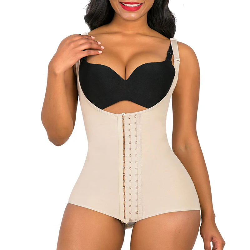 High Compression Slimming Original Colombian Postpartum Sash Reducers Corset Bbl Post-Surgical Use Slimming Sheath Tummy - Color: skin1, Size: XS（old）
