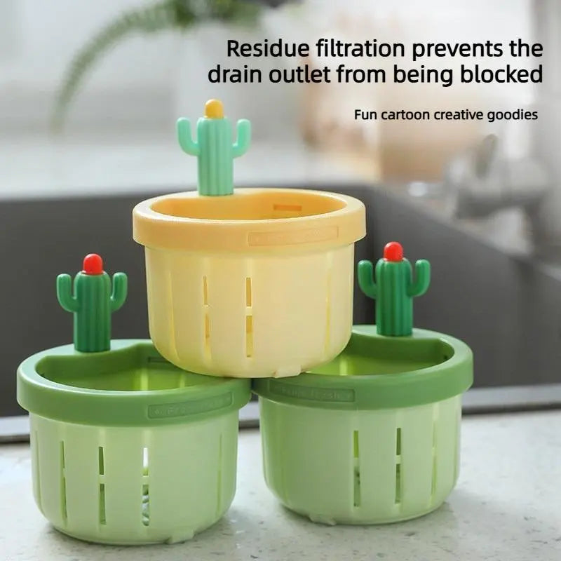 Cactus Sink Strainer, Kitchen Sink, Handwashing Sink, Drain Filter for Leftover Food and Garbage, Drain Basket