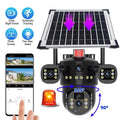 Triple-Lens Solar 360° Dome Camera, 360 Camoflauge Security Cameras Wireless Outdoor Solar Powered, Cameras for Home Security, 360 Pan & Tilt Surveillance Camera for Valentine’S Day Gift