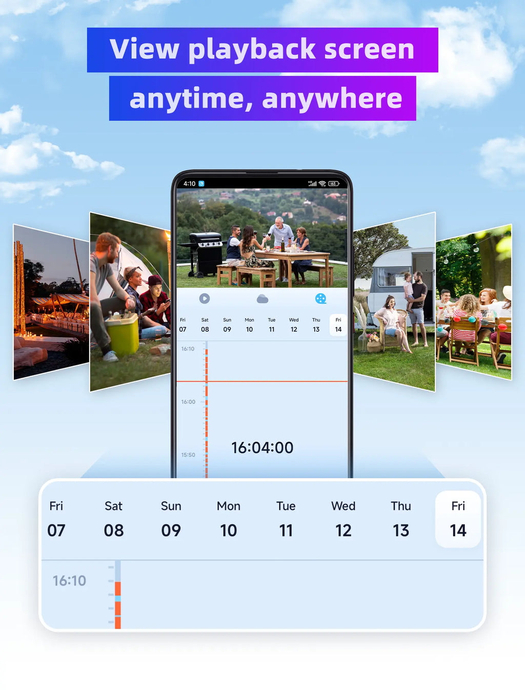 4G LTE Cellular Security Camera Solar-Powered Wireless Outdoor 3MP HD 360° PTZ Color Night 2-Way Audio IP65 Weatherproof 32GB SD Card Included Digital Zoom Micro Speaker Monitoring Rechargeable Remote
