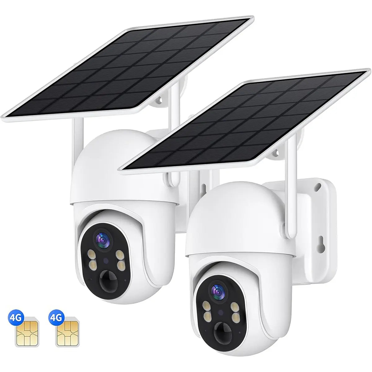 32MP 4G LTE Cellular Security Camera, Security Cameras Wireless Outdoor, Solar Powered Home Camera with 360° View, Pan & Tilt, 2.7K Color Night Vision, 2-Way Talk, Built-In SIM Card, IP65 - Black