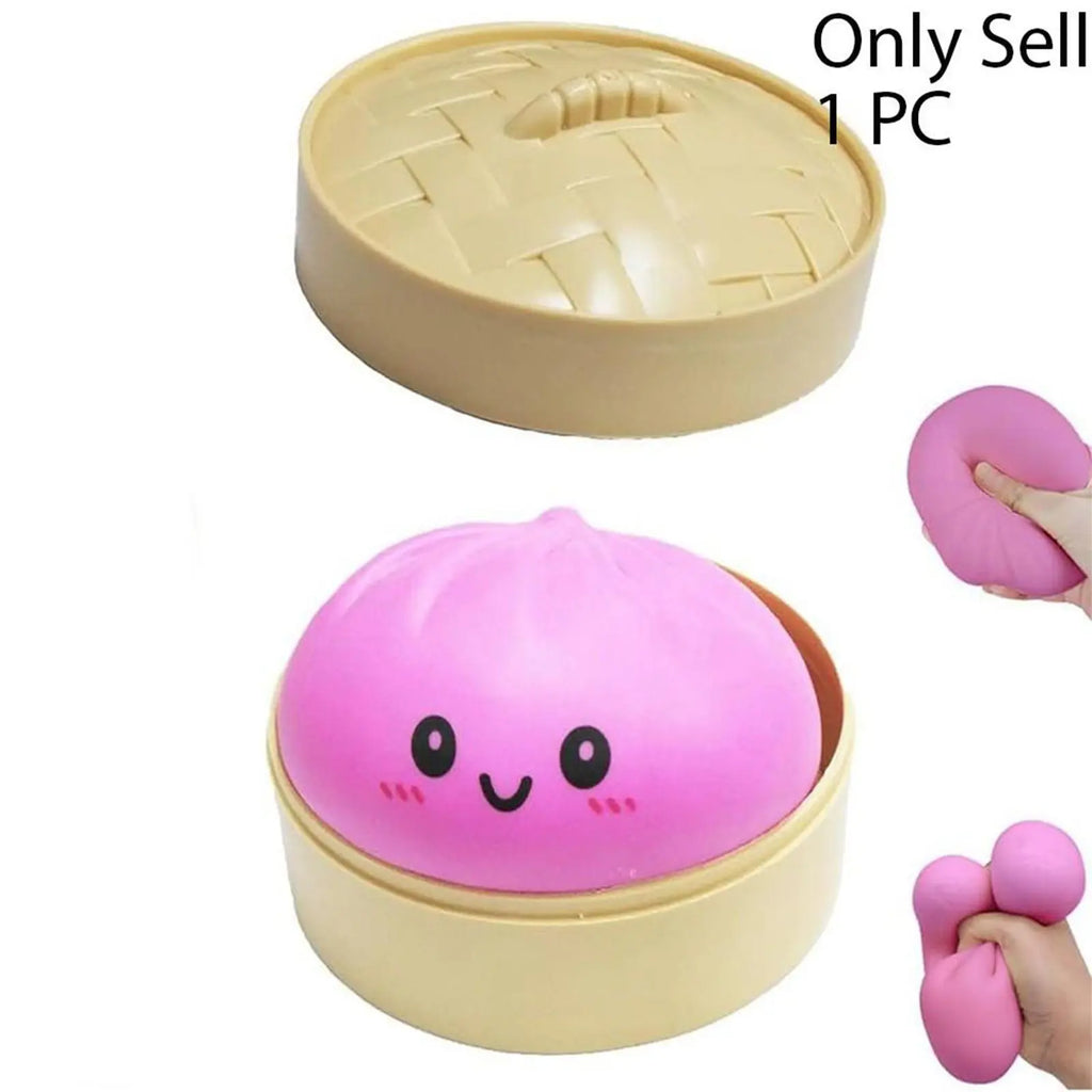 Dumpling-Shaped Squeeze Toy — Mystery Sensory Squeeze Toy — Stress Relief & Anxiety Reducer — Soft, Squeezable Dough — Suitable for Adults — Ideal for Classroom Rewards and Party Favors