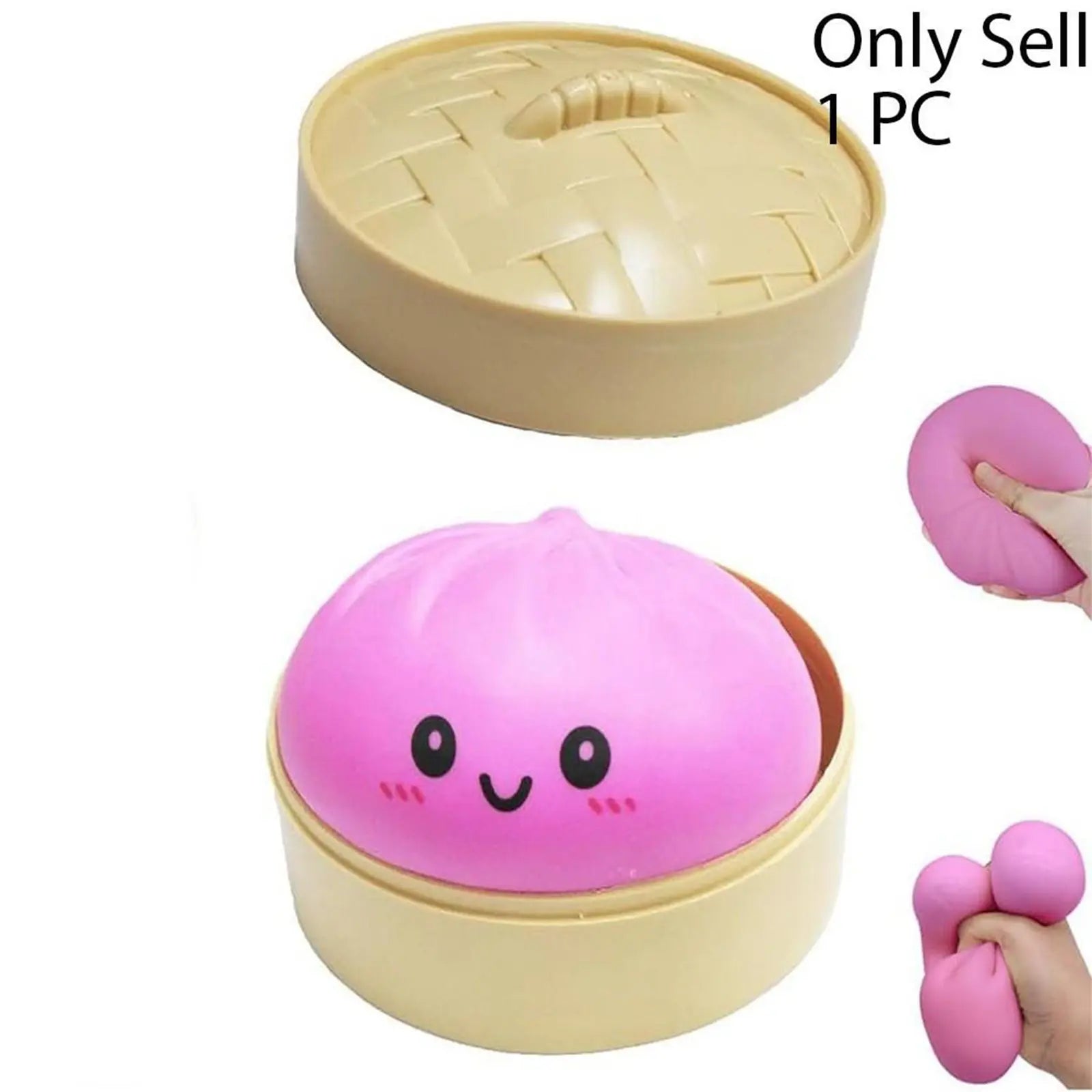 Dumpling-Shaped Squeeze Toy — Mystery Sensory Squeeze Toy — Stress Relief & Anxiety Reducer — Soft, Squeezable Dough — Suitable for Adults — Ideal for Classroom Rewards and Party Favors