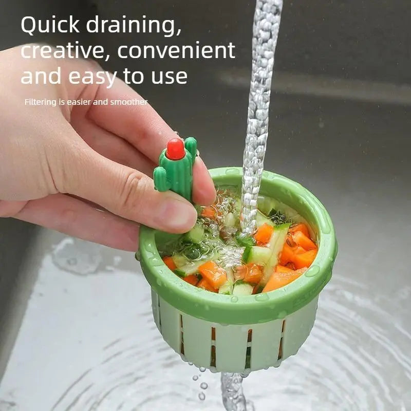 Cactus Sink Strainer, Kitchen Sink, Handwashing Sink, Drain Filter for Leftover Food and Garbage, Drain Basket