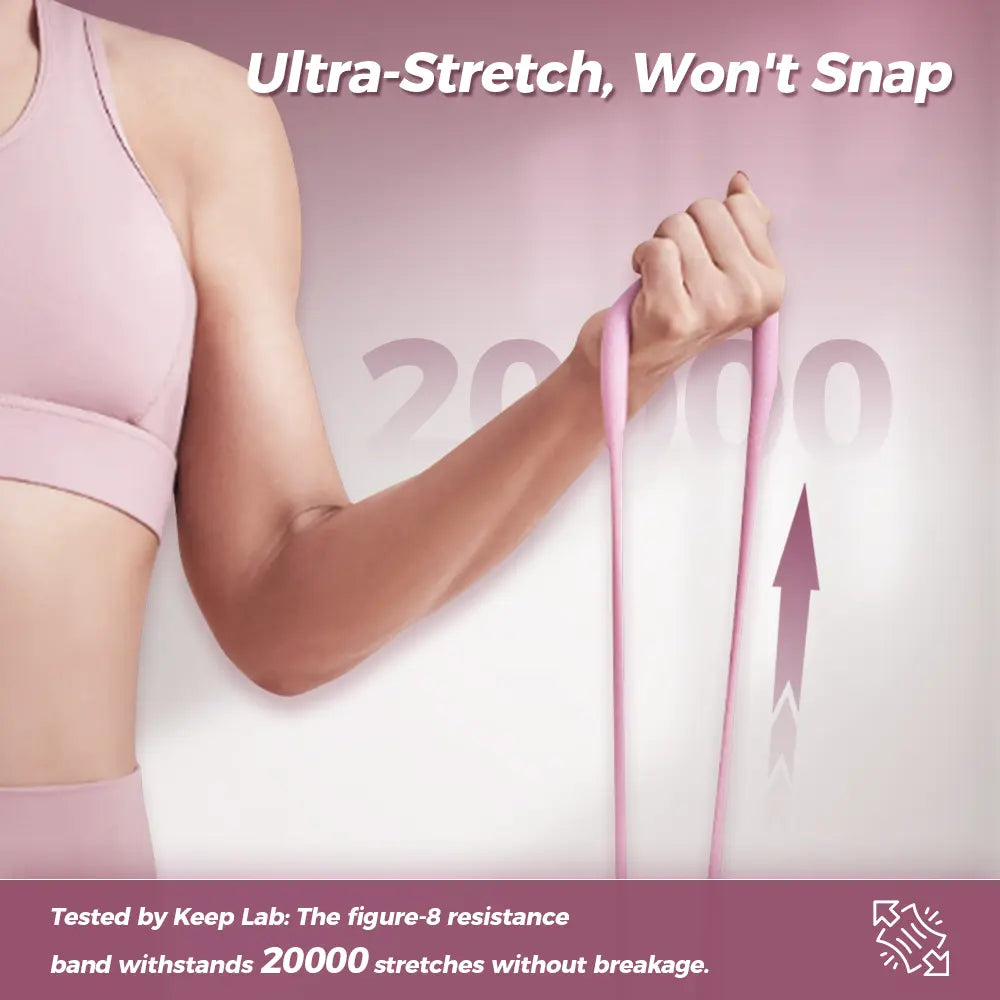Keep Resistance Bands Figure 8 Exercise Bands for Women 8 Shaped TPE Material for Arms Chest Expander Yoga Gym Fitness Muscle Training Equipment Stretching Gear Latex Free Elastic