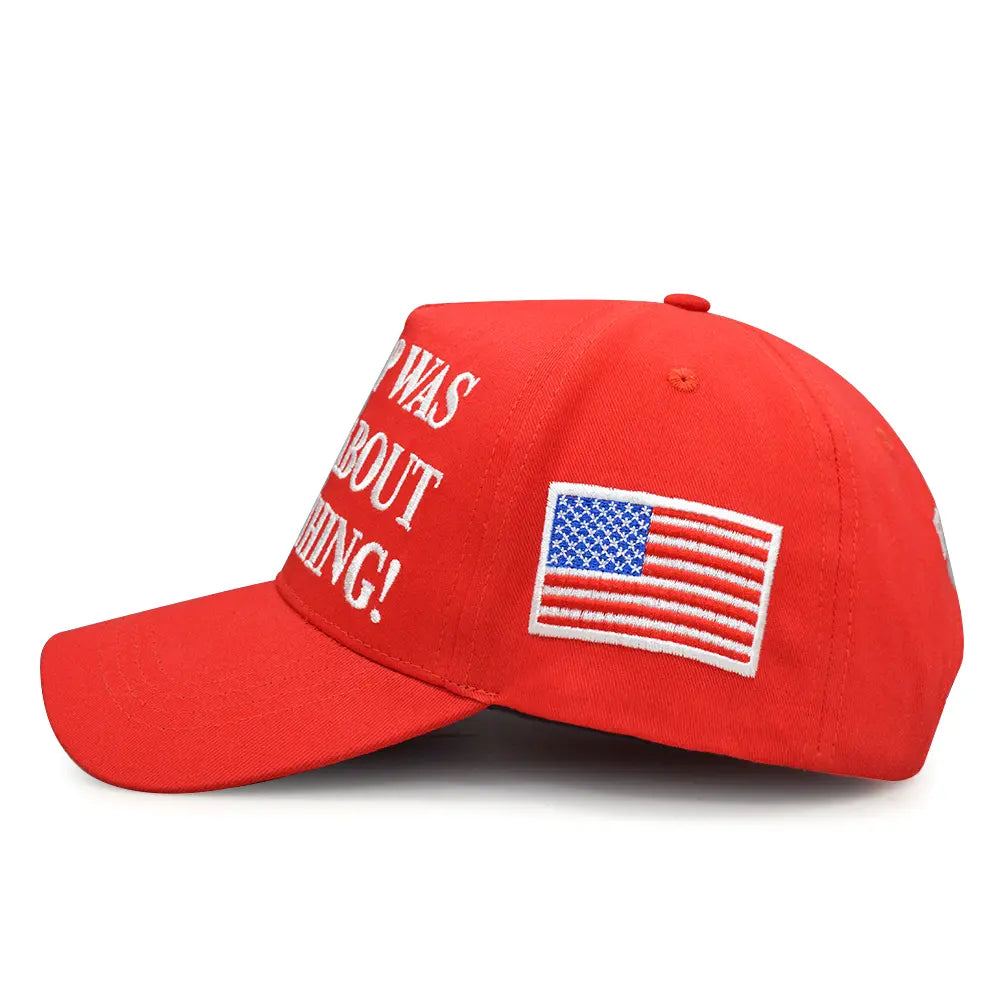 "T.R.U.M.P. Was Right about Everything" Letter Embroidered Baseball Cap, 45-47 & USA Flag Embroidered Hat