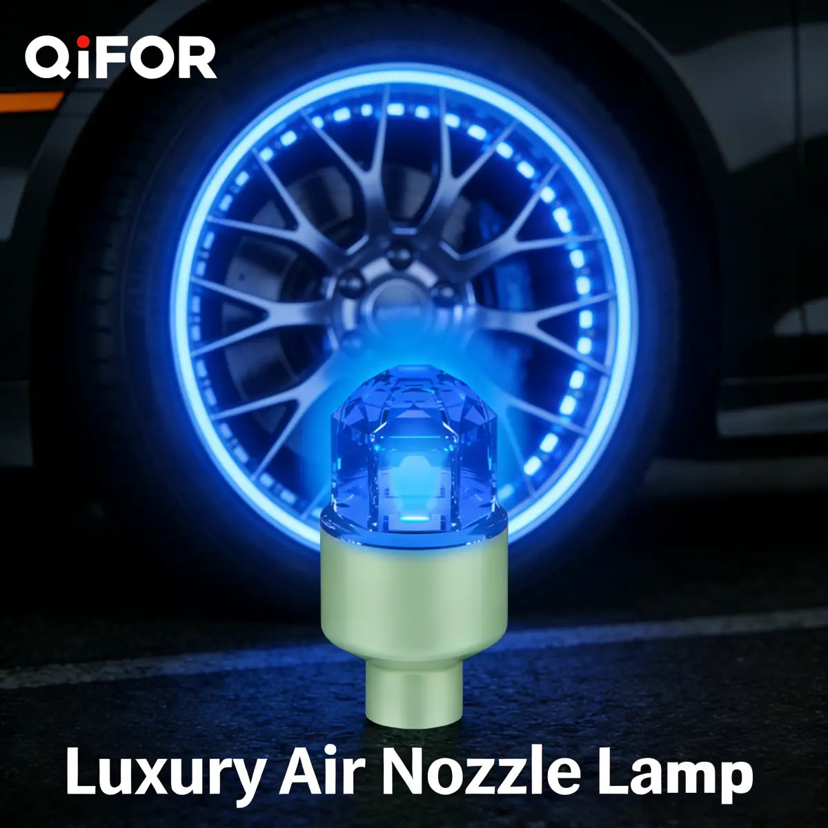 QIFOR LED Wheel Light Waterproof Luminous Car Tire Valve Caps Vibration-Sensitive LED Tire Valve Cap-Bicycle Car Motorcycle Tire Led
