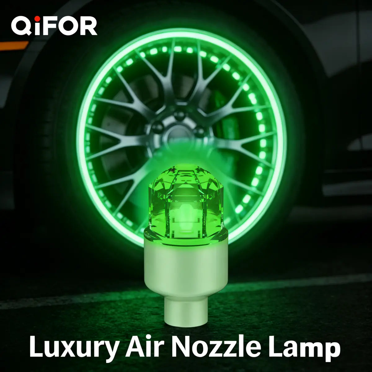QIFOR LED Wheel Light Waterproof Luminous Car Tire Valve Caps Vibration-Sensitive LED Tire Valve Cap-Bicycle Car Motorcycle Tire Led