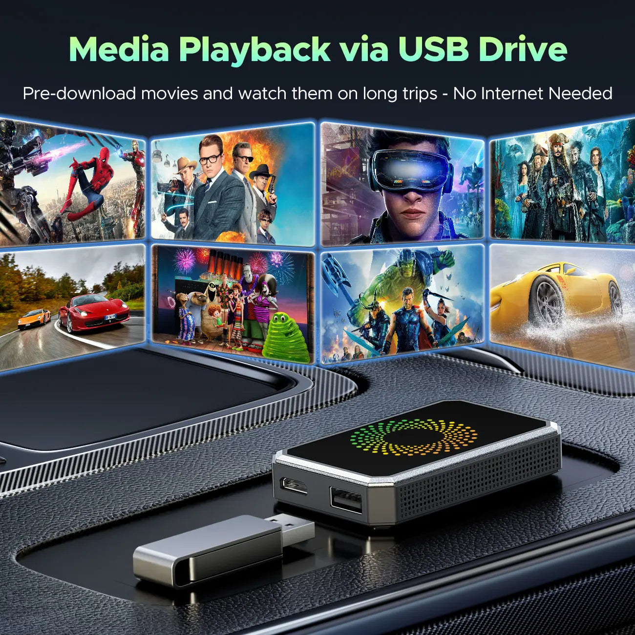 【Check Compatibility】Lamtto 2026 Wired to Wireless Carplay Adapter Supports Netflix/Youtube/Tiktok on Car Touchscreen (Hotspot Required), Not for Tesla/Bmw or Wireless Carplay, Auto Bluetooth – Perfect Tech Gift for Car Lovers