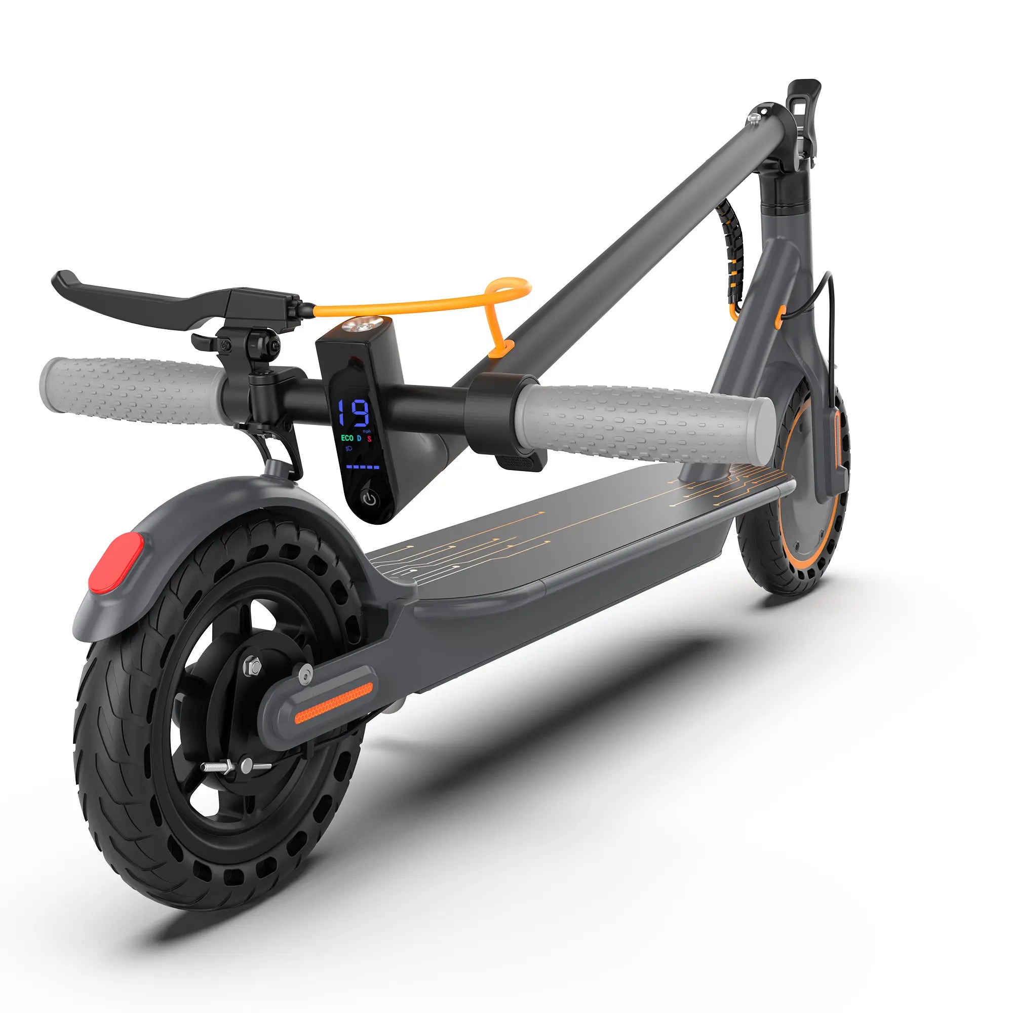 Adult Foldable Electric Commuter Scooter with APP, 350W/500W Motor, 8.5"/10" Puncture-Proof Solid Tires, 19/21MPH Top Speed, 16-28 Mi Range, Dual Braking System, Suspension, Portable Max Pro (Black)