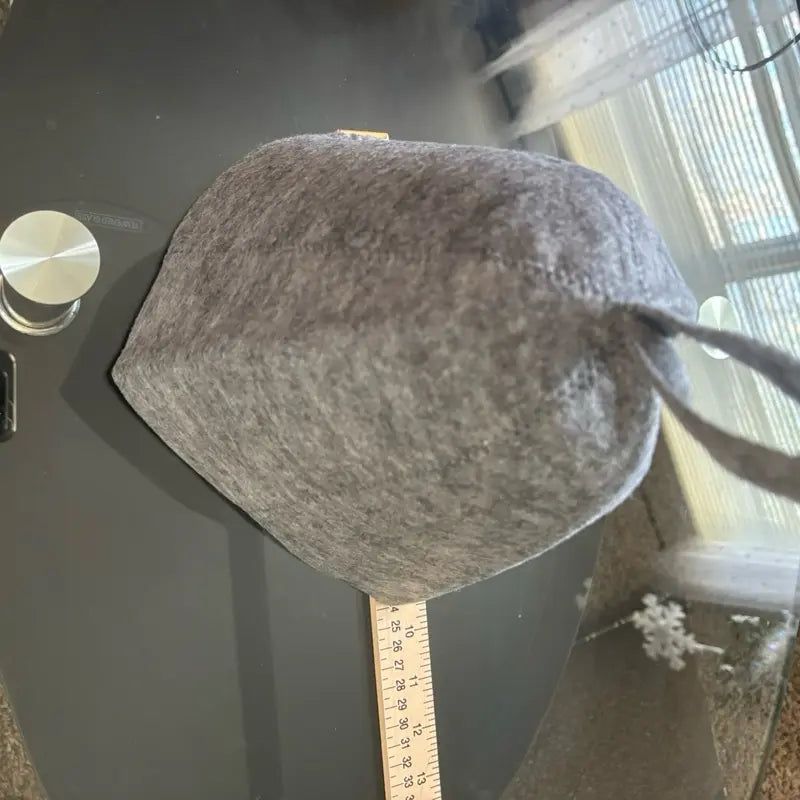 Cossacks Sauna Banya Hat Cap - Gray Embroidered Design for Heat Protection & Quick-Drying - for Sauna Enthusiasts