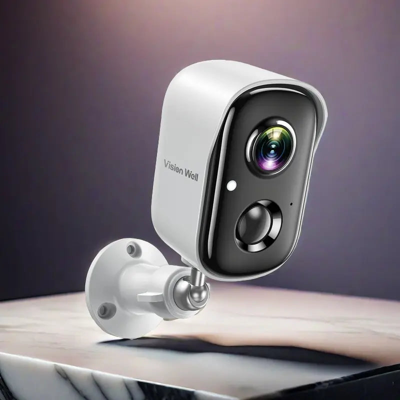 Vision Well Wireless Camera for Home Protection, with 1080P HD, Wifi, Spotlight, AI Siren, Color Night Vision, Two-Way Audio, and Sd/Cloud Storage.
