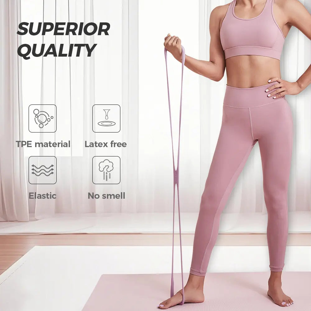 Keep Resistance Bands Figure 8 Exercise Bands for Women 8 Shaped TPE Material for Arms Chest Expander Yoga Gym Fitness Muscle Training Equipment Stretching Gear Latex Free Elastic