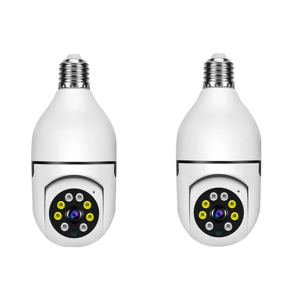 Light Bulb Camera,Bulb Security Camera 5/2.4Ghz- Indoor/Outdoor Full Color Day/Night Camera, Motion Detection, Sound & Light Alarm, Two-Way Audio, Home/Yard/Store,Wifi, Two-Way Audio, Easy Install Wireless Card Device Micro