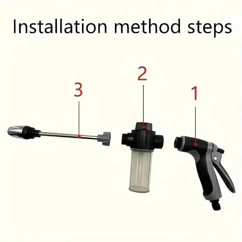 High-Pressure Car Washer with Foam Spray Gun, Car Foam Sprayer, Durable Long Handle Plastic Design, Ideal for Cars, Trucks, Suvs, Outdoor Gardening