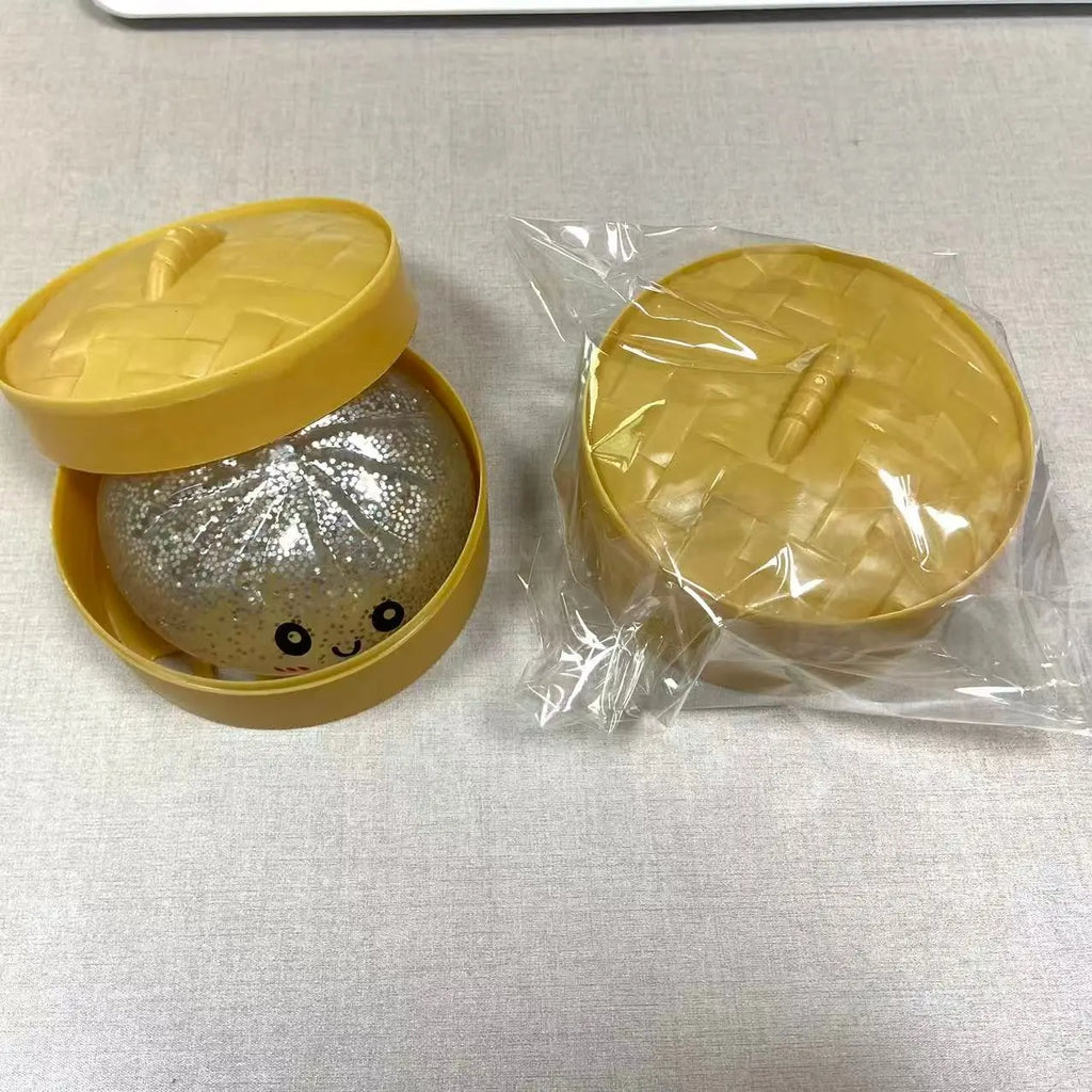 Dumpling-Shaped Squeeze Toy — Mystery Sensory Squeeze Toy — Stress Relief & Anxiety Reducer — Soft, Squeezable Dough — Suitable for Adults — Ideal for Classroom Rewards and Party Favors