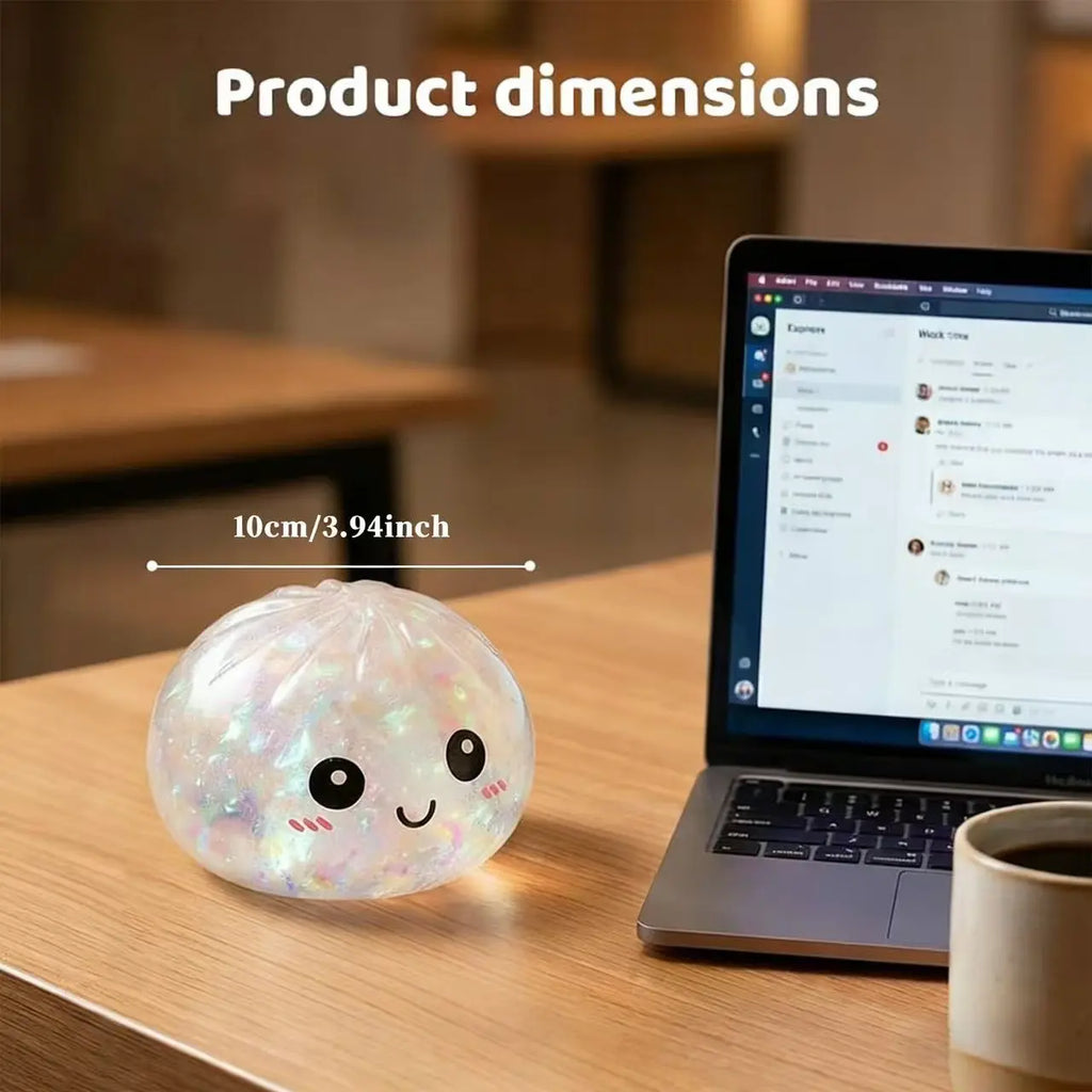 Dumpling-Shaped Squeeze Toy — Mystery Sensory Squeeze Toy — Stress Relief & Anxiety Reducer — Soft, Squeezable Dough — Suitable for Adults — Ideal for Classroom Rewards and Party Favors