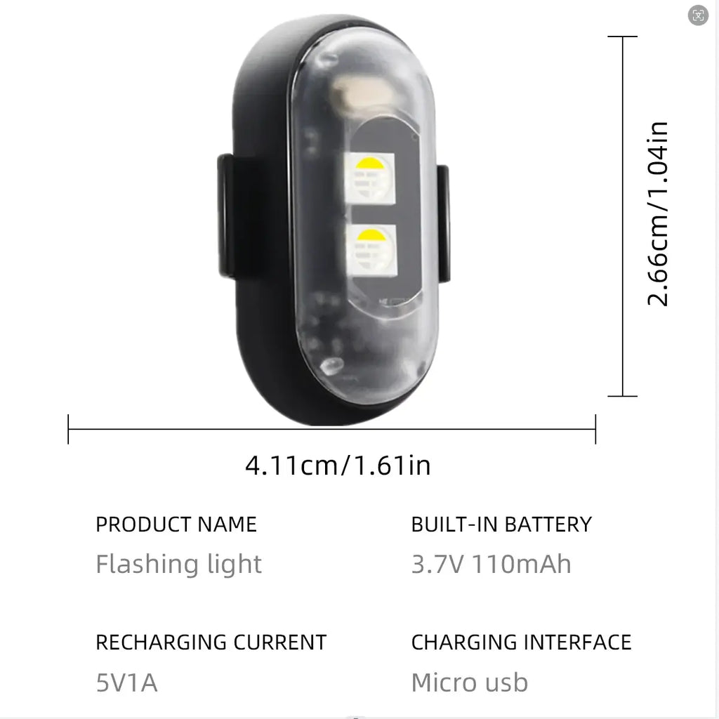 RGB Led Aircraft Strobe Lights Motorcycle Lights LED Flash Position Wireless Light Aircraft Airplane Helicopter Warning Lights