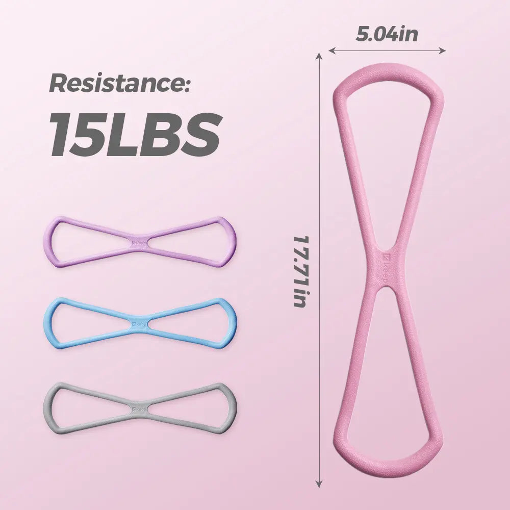 Keep Resistance Bands Figure 8 Exercise Bands for Women 8 Shaped TPE Material for Arms Chest Expander Yoga Gym Fitness Muscle Training Equipment Stretching Gear Latex Free Elastic