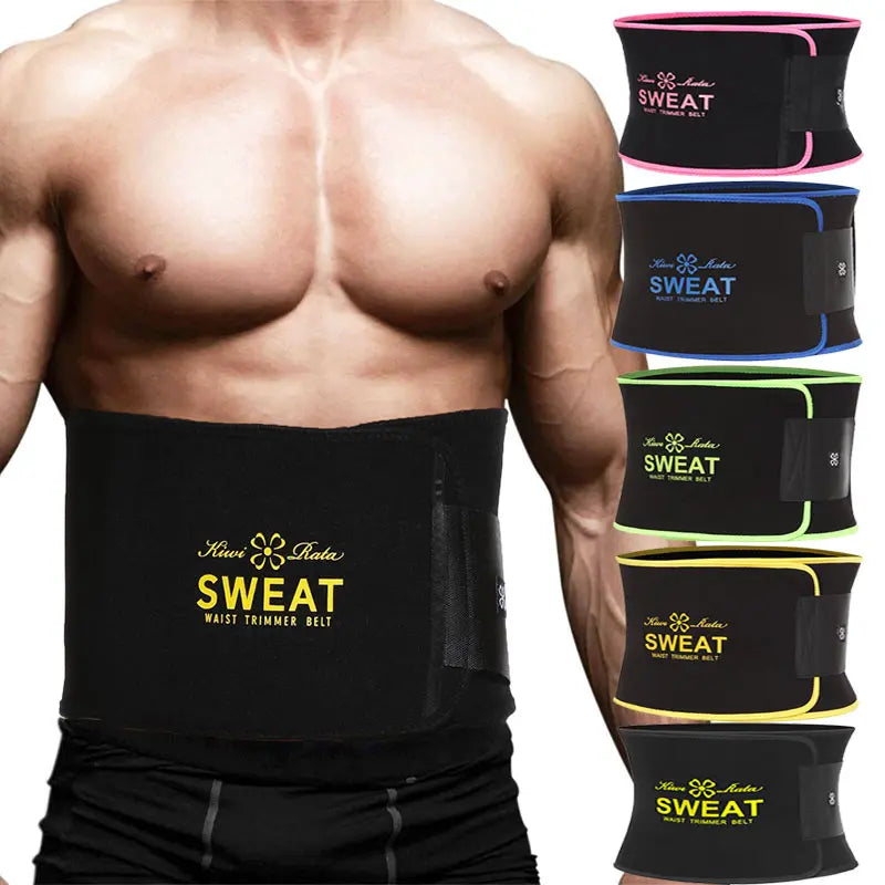CATTIBOR Sauna Belt Men and Women,Sweat Wap Waist Trainer Belt Shapewear,Waist Trimmer Cincher Belt for Sports Runnging Workout Training Gym,Sauna Belt Womenwear and Menwear Sport Underwear,5 Color Choose