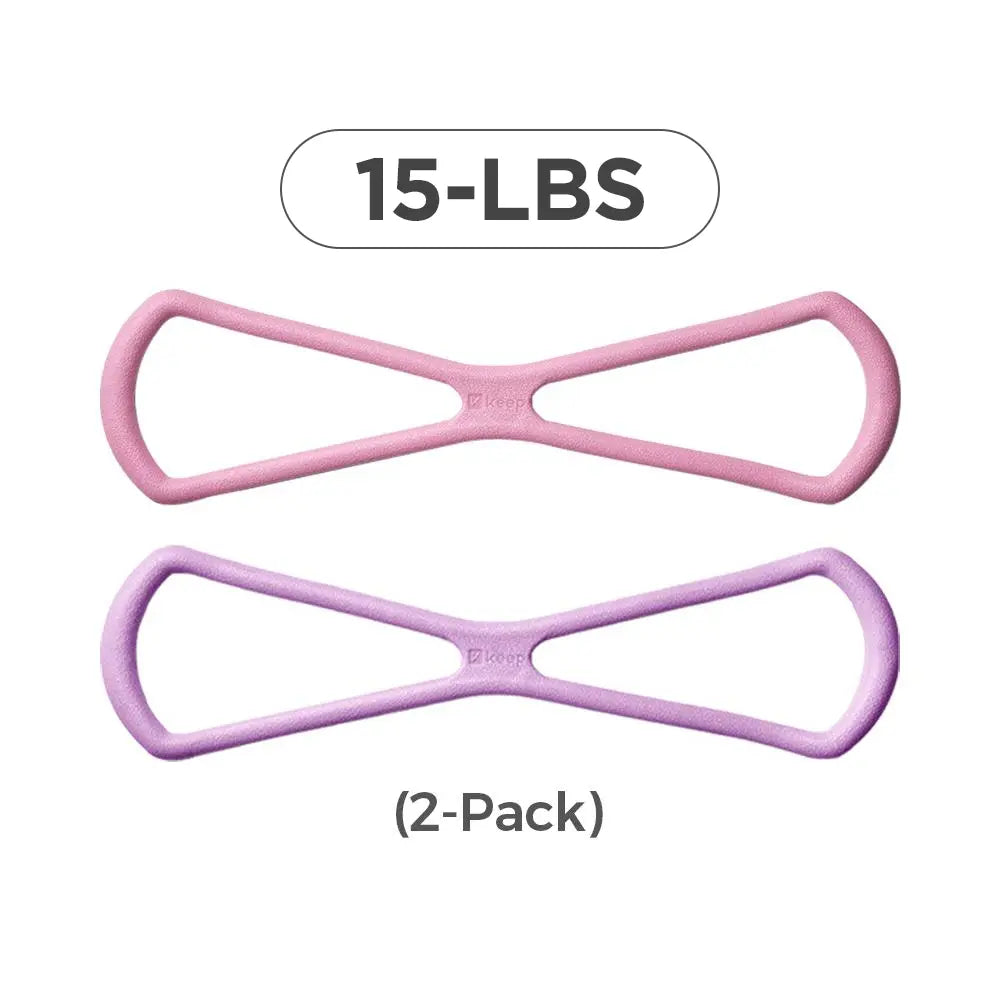 Keep Resistance Bands Figure 8 Exercise Bands for Women 8 Shaped TPE Material for Arms Chest Expander Yoga Gym Fitness Muscle Training Equipment Stretching Gear Latex Free Elastic
